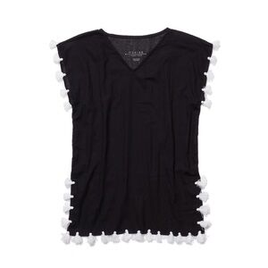 Organic cotton tasseled kaftan.